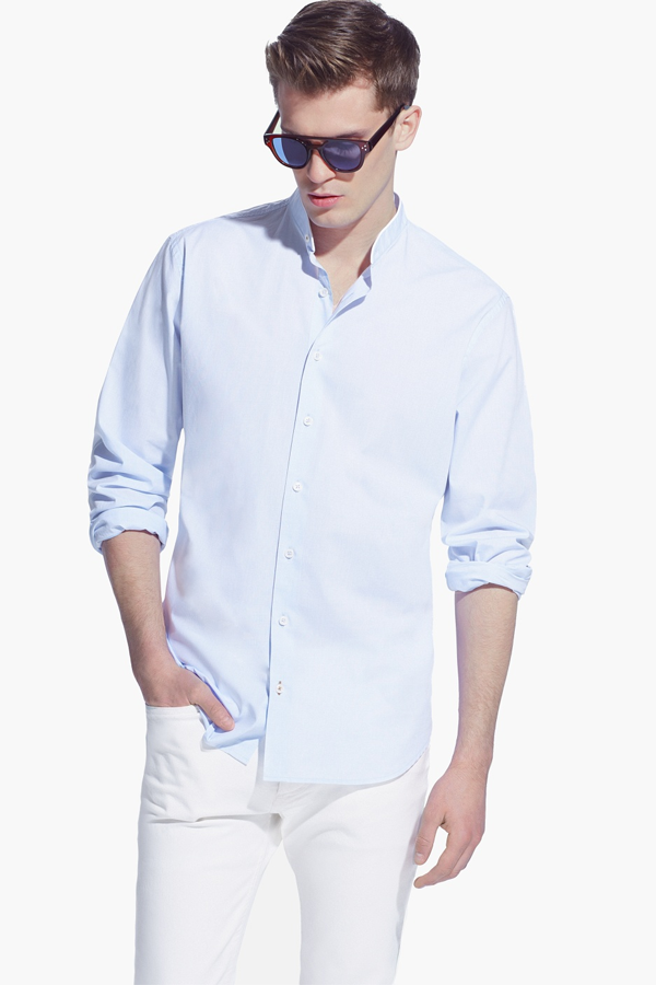 Plaid Cotton Shirt-Khaki-M